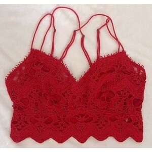 Free People One Athena Bralette in red, size